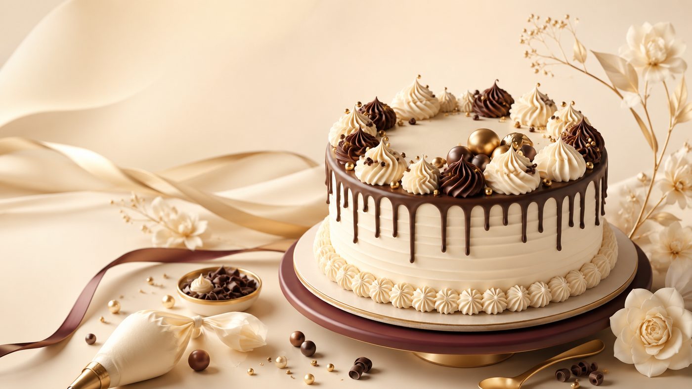Праздничный торт Cup&Cake с шоколадным декором